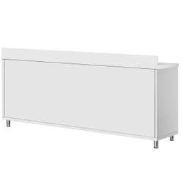 Stainless steel work cabinet ECO - 2000x700mm - with sliding door and backsplash