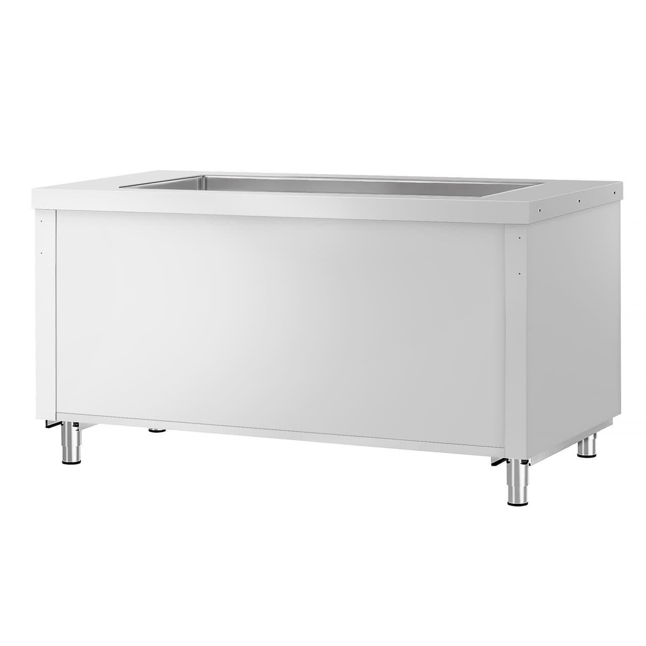 Bufetový pult KOPENHAGEN - 1560mm - s Bain Marie - pro 4x GN 1/1 - nerezová ocel