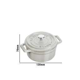 STAUB | LA COCOTTE - mini kokotka - Ø 100 mm - litina - bílý lanýž