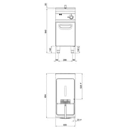 Elektrická fritéza - 22L - 22 kW