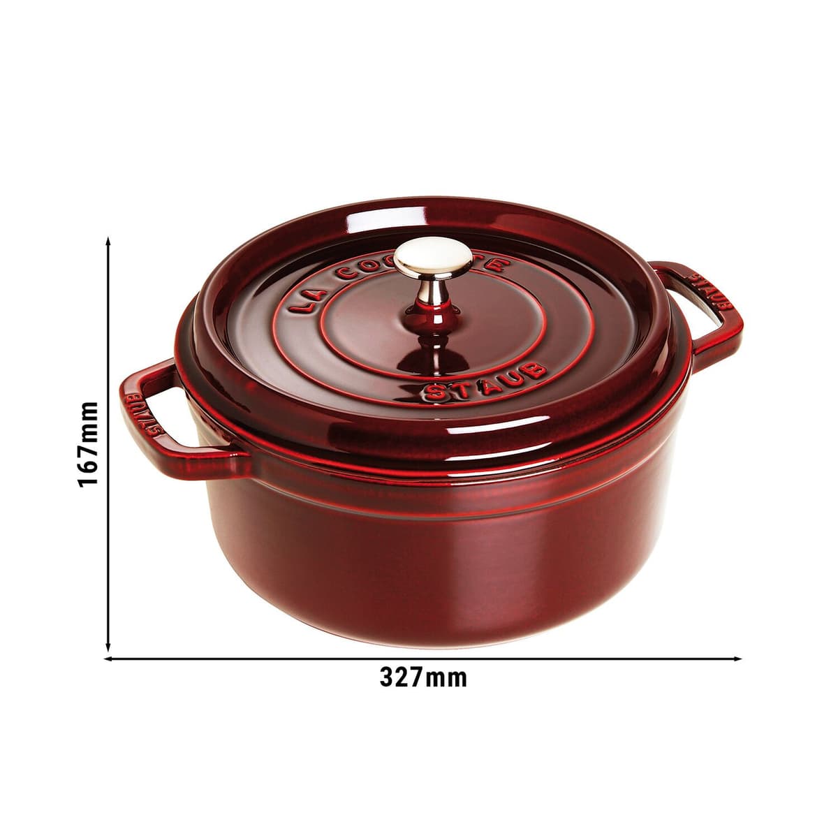 STAUB | LA COCOTTE - kokotka - Ø 260 mm - litina - grenadinově červená