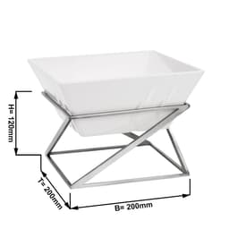 Etagerie / buffet stand - incl. 1 melamine bowl - angular