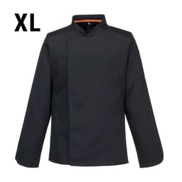 (5 pieces) Long Sleeve MeshAir Pro Chef Jacket - Black - Size: XL