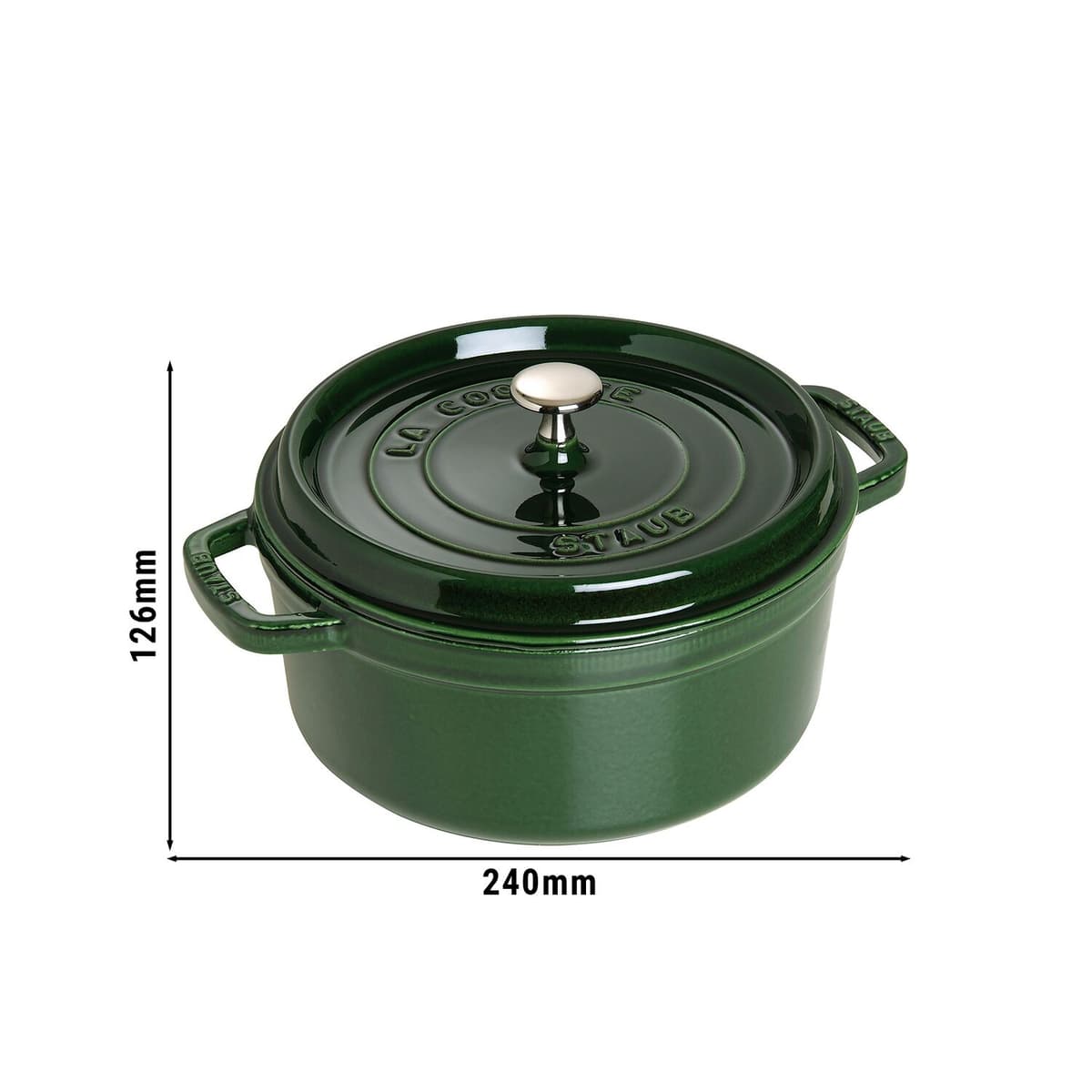 STAUB | LA COCOTTE - kokotka - Ø 180 mm - litina - bazalkově zelená