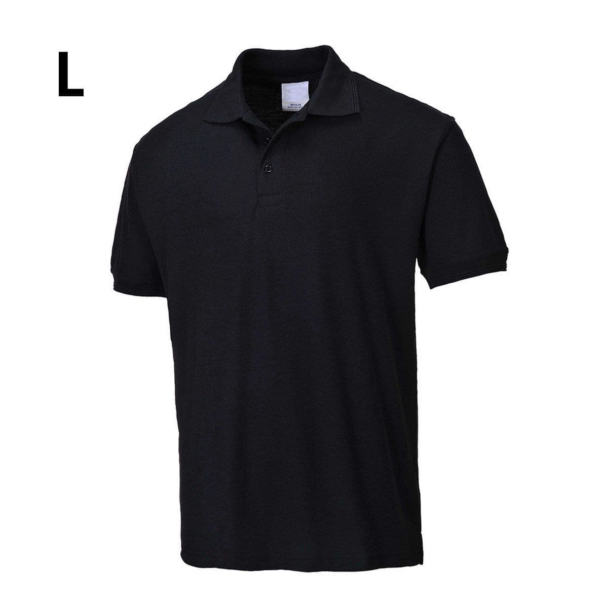 Men's Polo Shirt - Black - Size: L