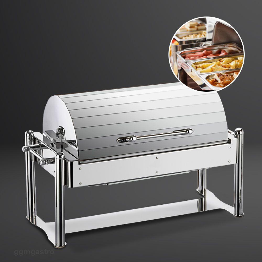 Electric Chafing Dish - GN 1/1 - chrome - with lid	