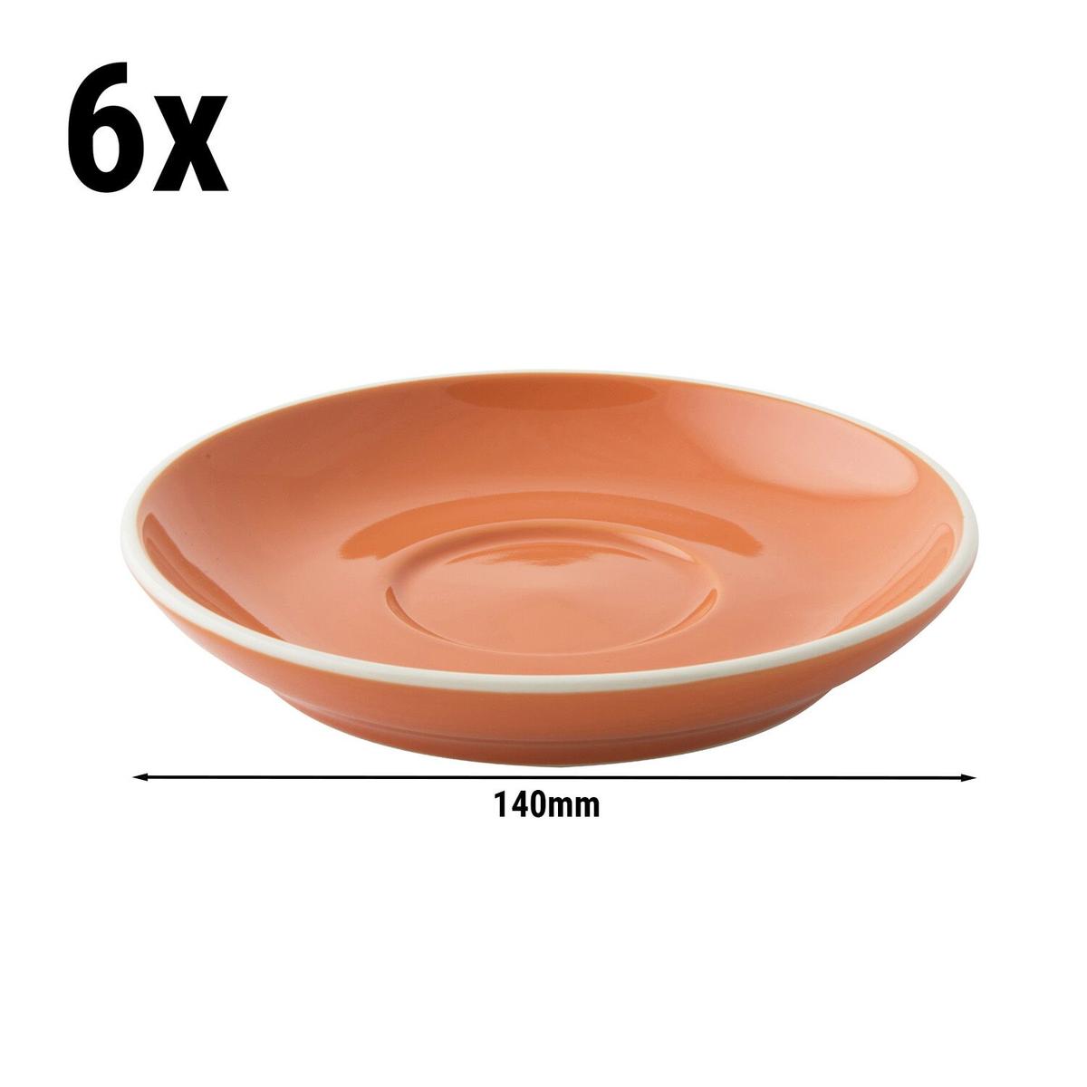 (6 Kusů) COLORS - Cappuccino podšálek - Ø 140mm - oranžový