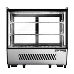 Tabletop refrigerated display case - 120 liters - 700mm - square - with 2 shelves