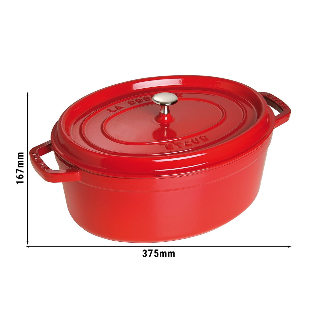 STAUB | LA COCOTTE - kokotka - oválná - 310 mm - litina - červená