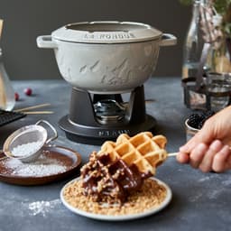 STAUB | SPECIALITY - Sada na fondue - Ø 200 mm - litina - bílý lanýž