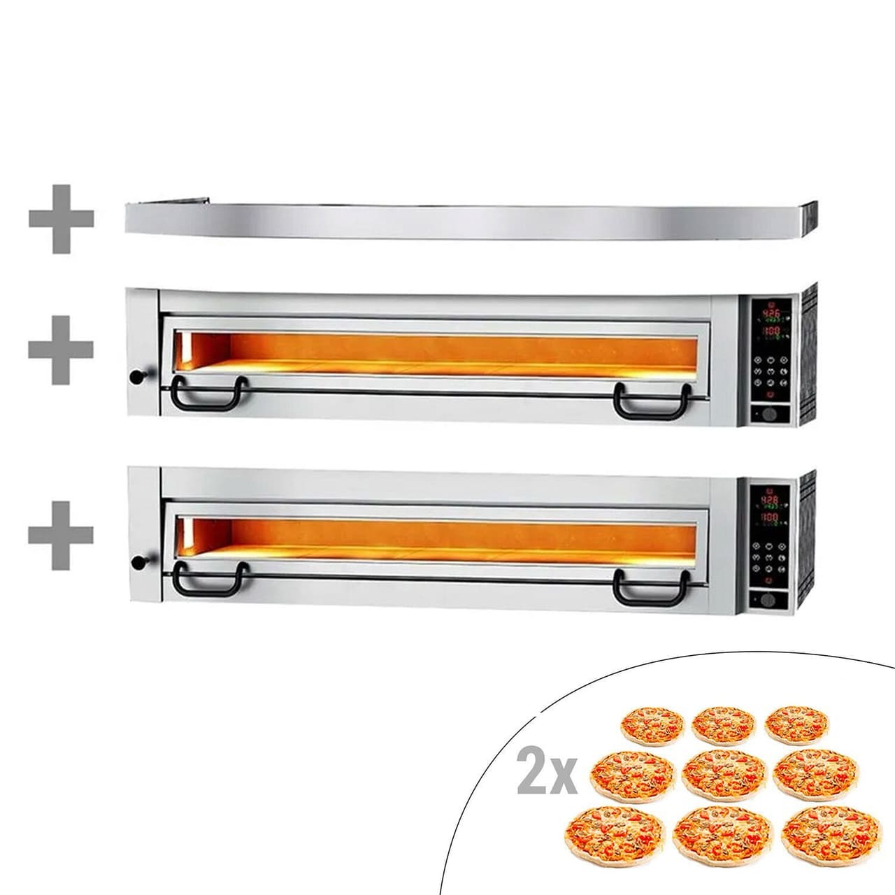 Pizza pec Power s digestoří - 9+9 Ø 34 cm