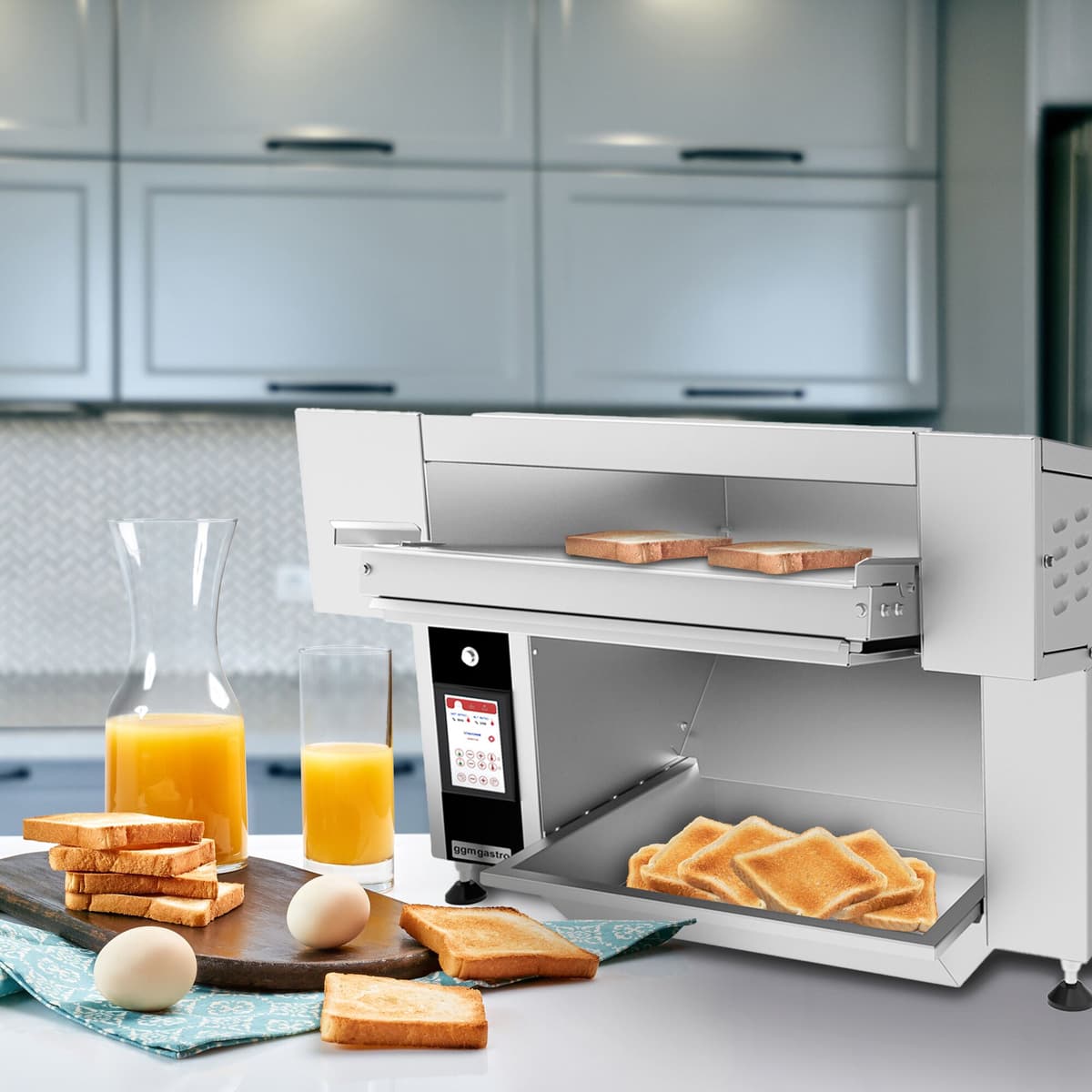 Electric conveyor toaster - horizontal