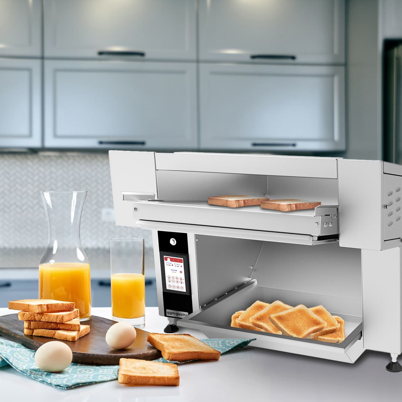 Elektrický průchozí toaster - 9,6kW - horizontální