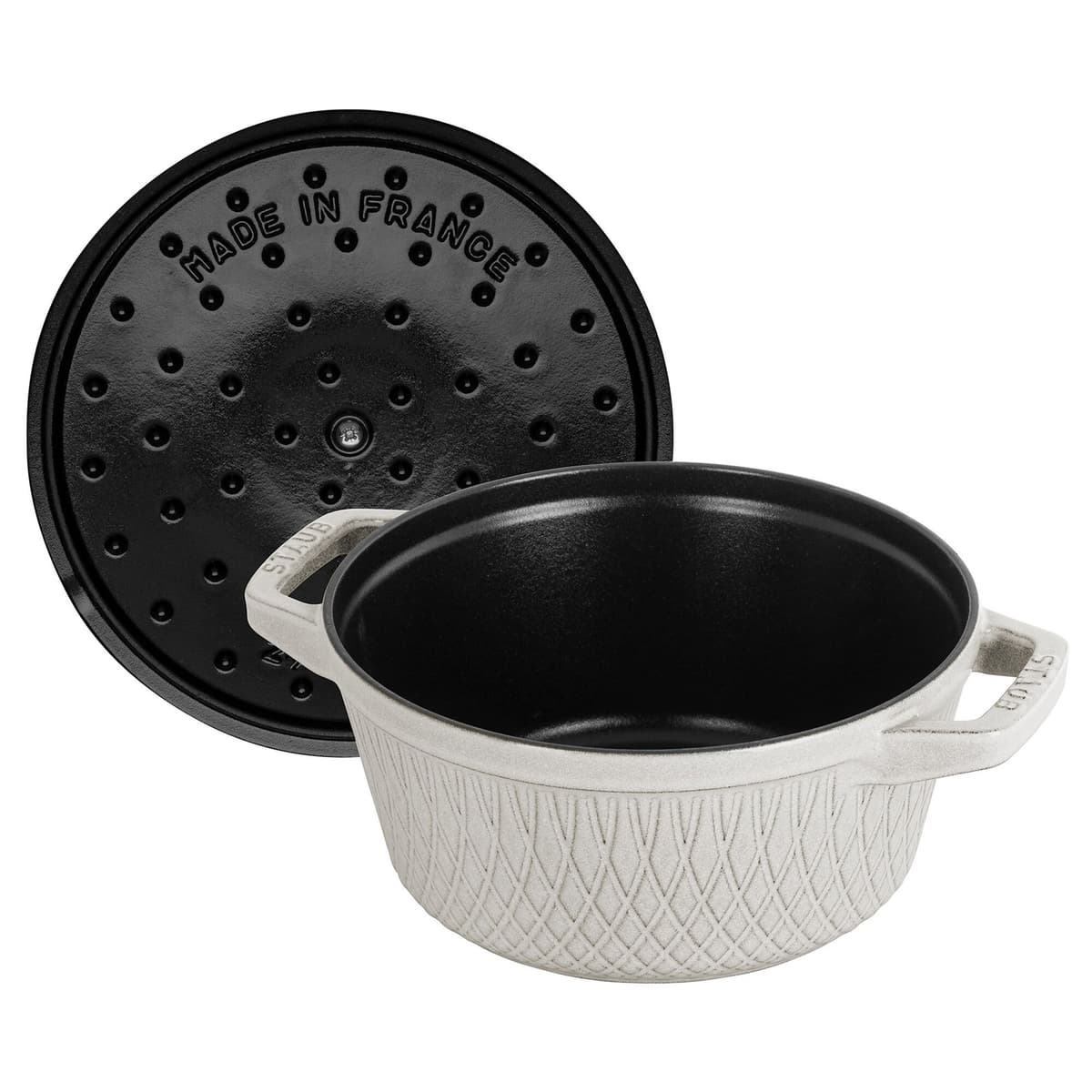 STAUB | LA COCOTTE - kokotka - Ø 240 mm - litina - bílý lanýž