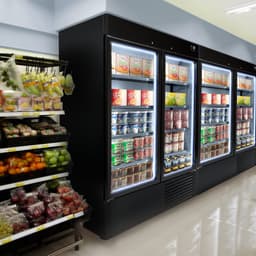 Freezer -2081mm - 2030 liters - with LED lighting, insulated glass doors & 4 shelves