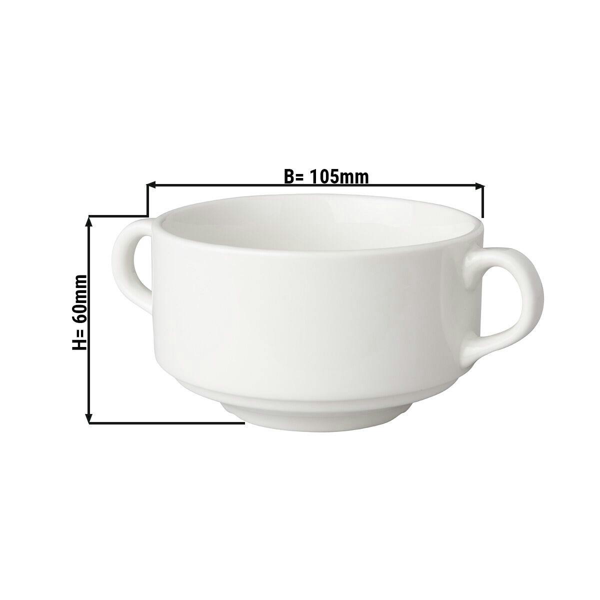 (12 pieces) BUDGETLINE - Soup cup Mammoet - 30 cl - White