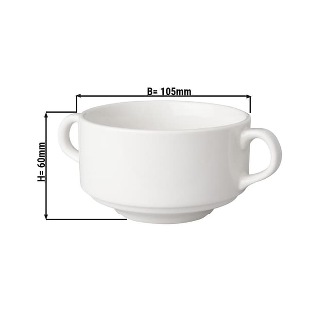 (6 pieces) BUDGETLINE  Soup cup Mammoet - 30 cl - White