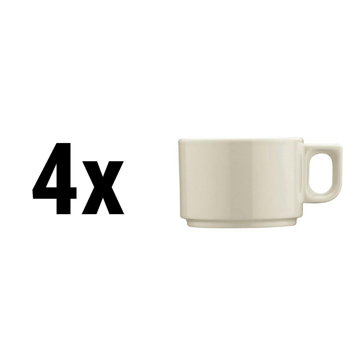 (4 Kusy) PERA krémová - Šálek na kávu / čaj  - 70 ml