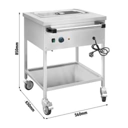 Termo vozík Bain-Marie - 1x GN 1/1