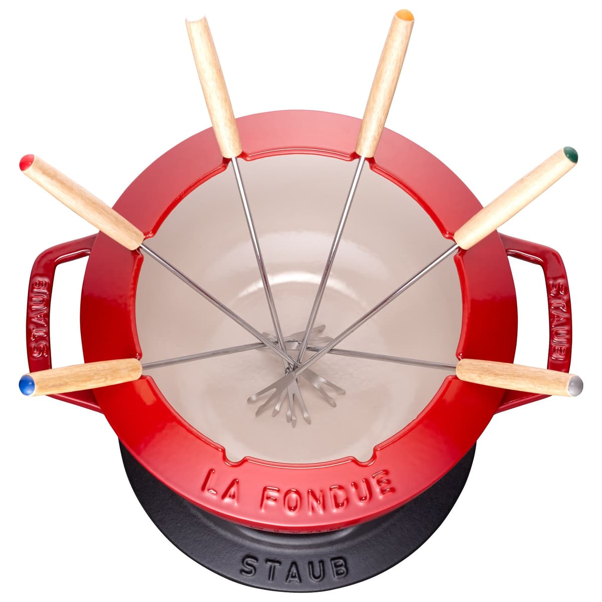 STAUB | SPECIALITY - Sada na fondue - Ø 200 mm - litina - třešňově červená