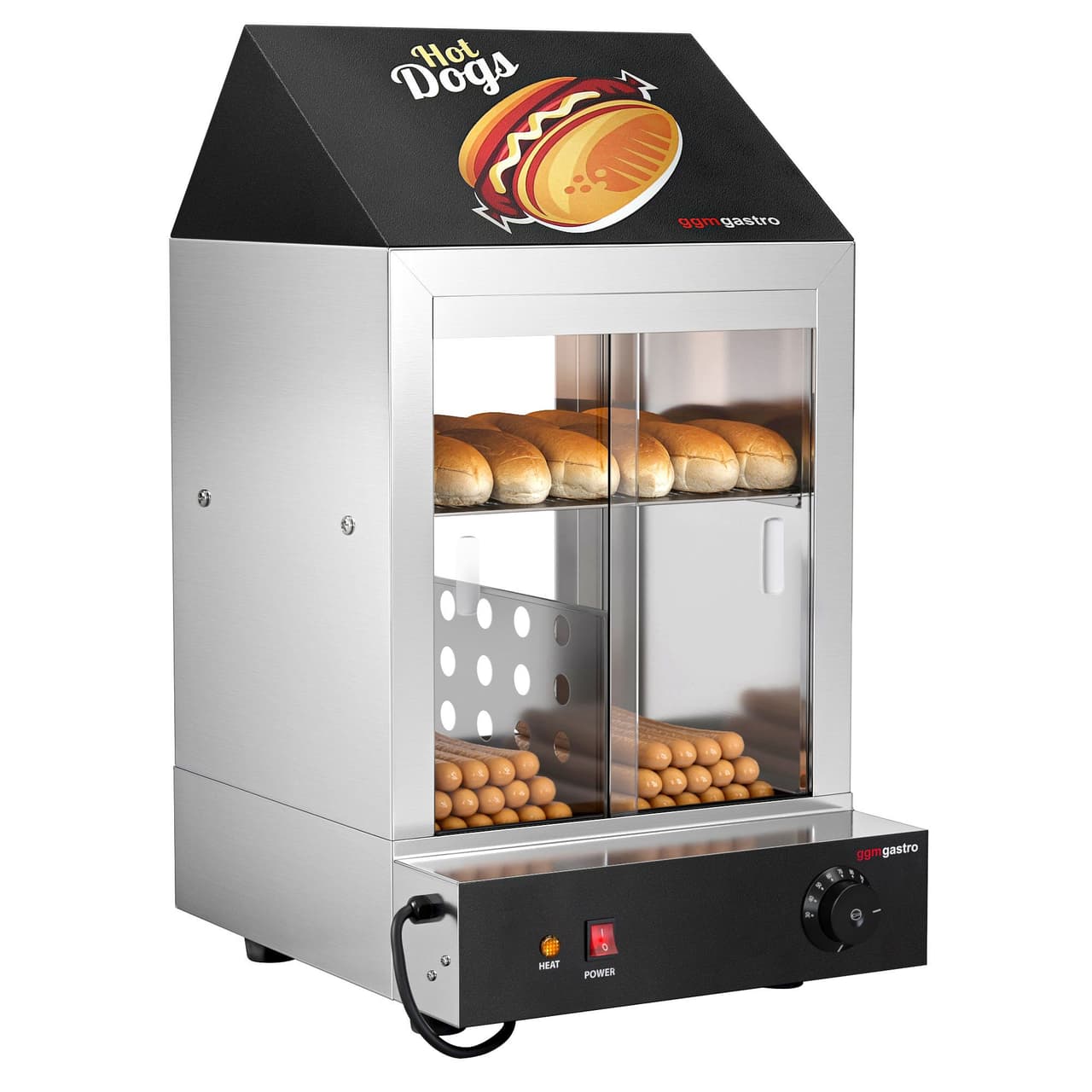 Hot Dog Steamer / Hot Dog Warmhaltevitrine - 1,2 kW