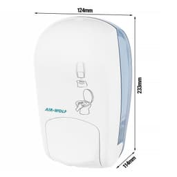 AIR-WOLF | Čistič WC sedátka s tlačítkem - 1000ml - ABS-plast - bílý