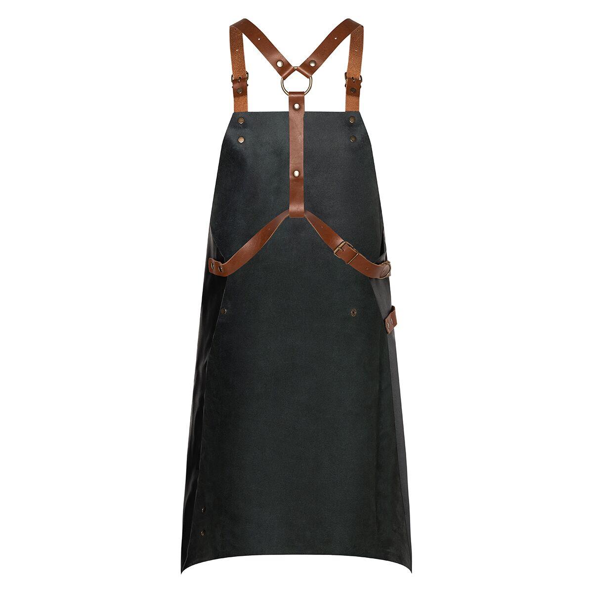 Karlowsky - Leather Bib Apron X-Style - Black