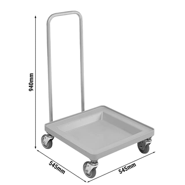 CAMBRO | CAMDOLLY® - Přepravní vozík s rukojetí - šedý