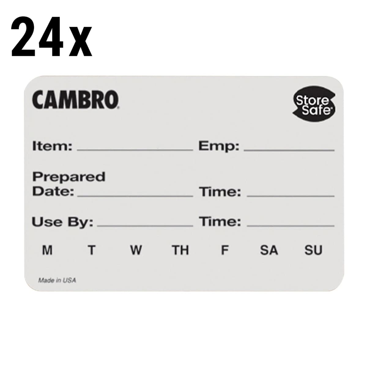 (24 kusů) CAMBRO | StoreSafe® Rotační etikety - 250 etiket v roli