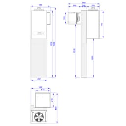 Cold room - 2100x1200mm - 3,7m³ - incl. cooling unit