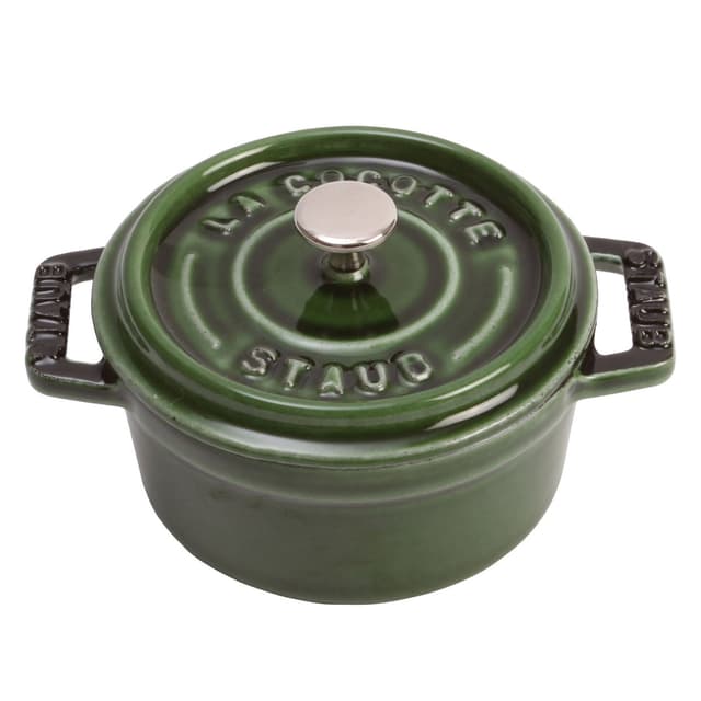 STAUB | LA COCOTTE - mini kokotka - Ø 100 mm - litina - bazalkově zelená