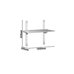 Wandborde PREMIUM - 1000x300mm - mit 1 Etage