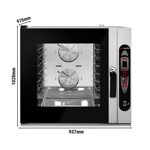 Bäckerei-Kombidämpfer - Digital - 2,4″ LCD Display - 6x EN 60x40