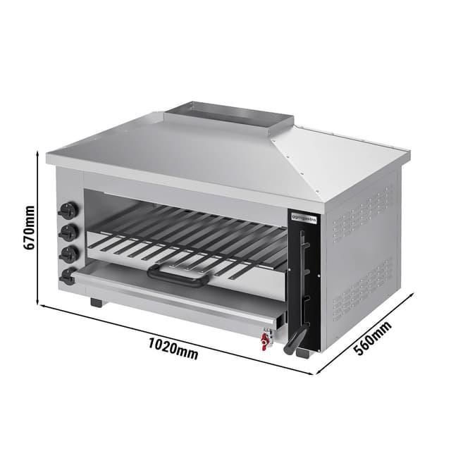 Gas pita oven/ salamander - 13.2 kW