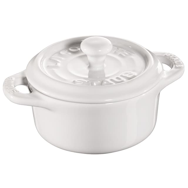 STAUB | CERAMIQUE - mini kokotka - Ø 100 mm - kulatá - keramika - čistě bílá