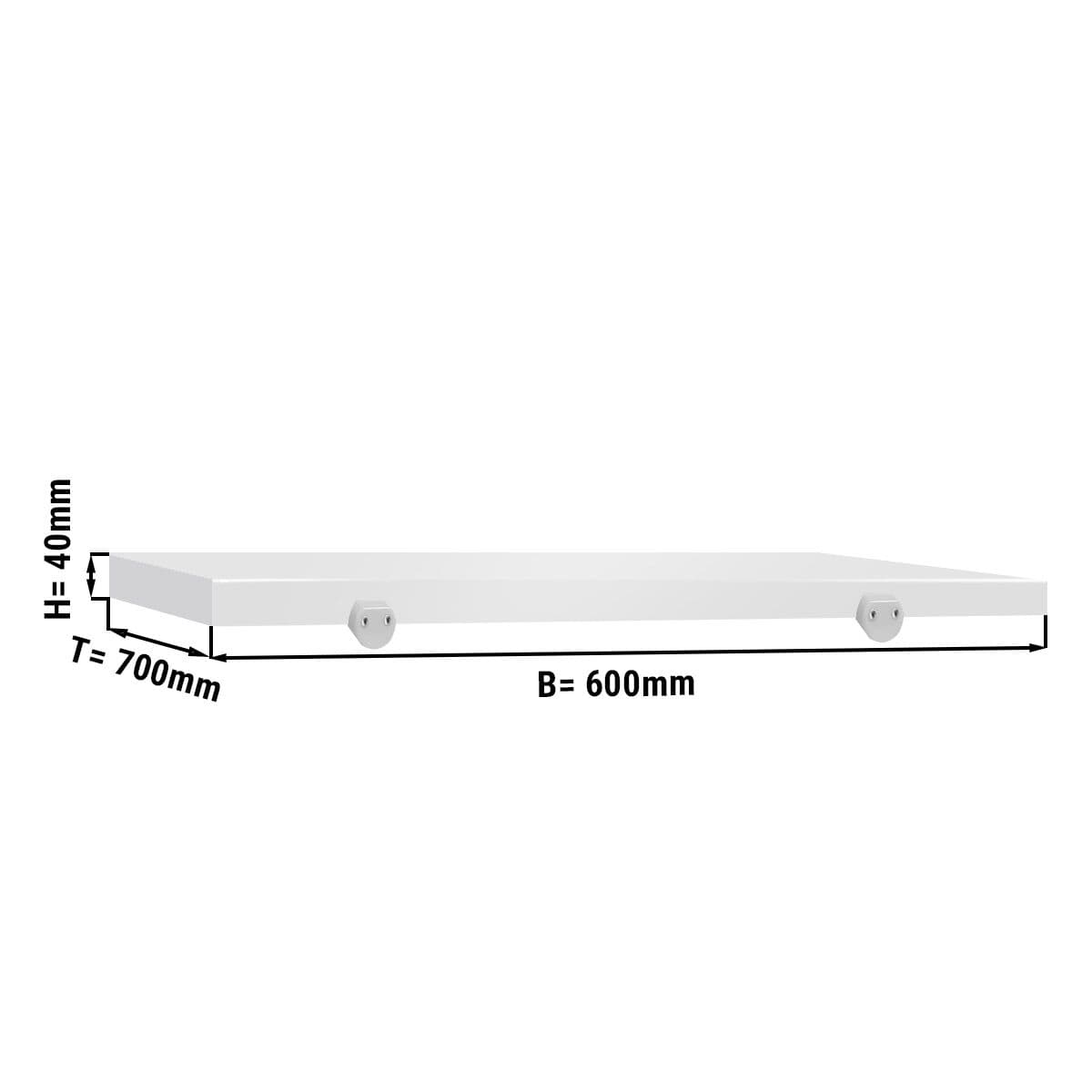 Cutting board for work table - 600x700mm - White