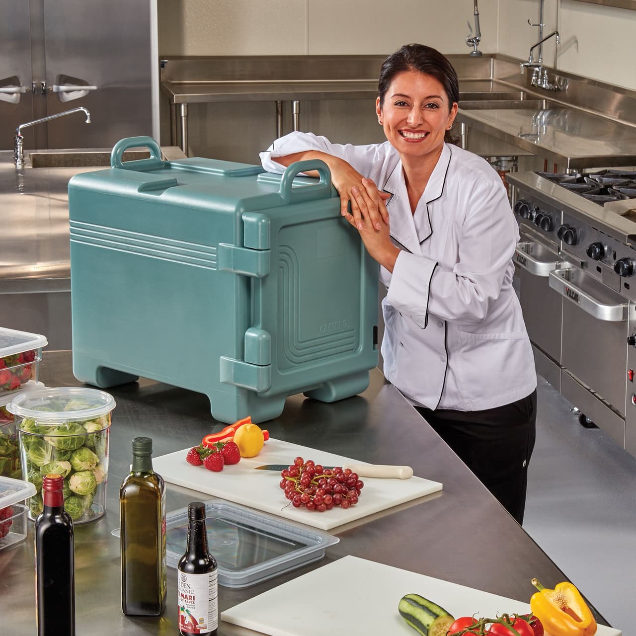 CAMBRO | ULTRA PAN CARRIER® - Termo nádoba 34L - pro 3x GN 1/1 nádoby - břidlicově modrá