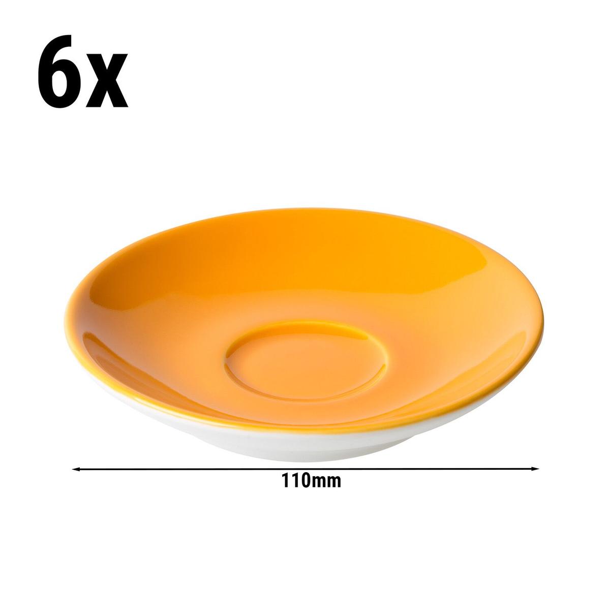 (6 Kusů) BART COLOUR CAFE - Espresso podšálek - Ø 110mm - oranžový