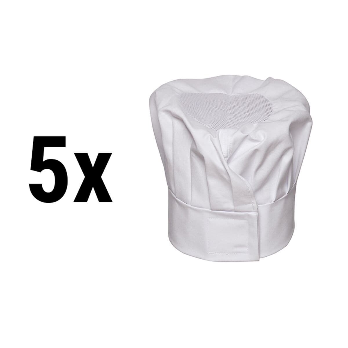 (5 pieces) Karlowsky chef's hat Jean - White