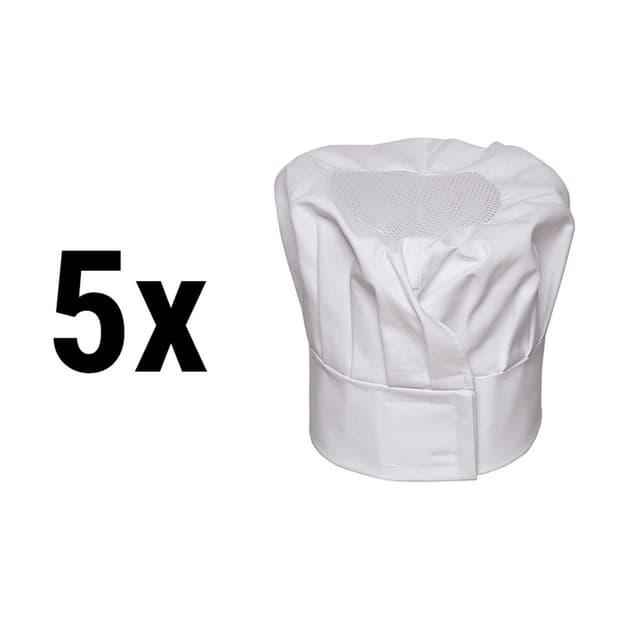 (5 pieces) Karlowsky chef's hat Jean - White