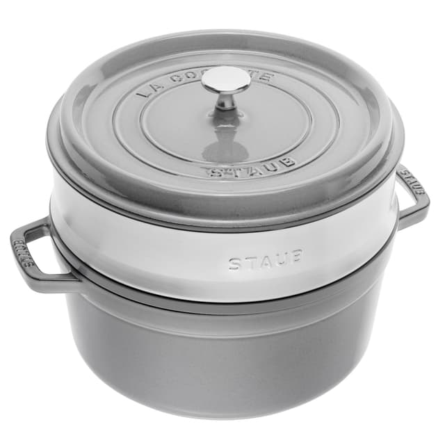 STAUB | LA COCOTTE - Kokotka s napařovací vložkou - Ø 260 mm - litina - grafitově šedá