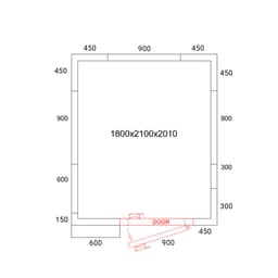 Chladicí box - 1,8 x 2,1 m - výška: 2,01 m - 5,88 m³