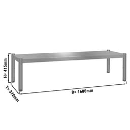 Aufsatzbord ECO - 1600x370mm - mit 1 Etage - - Höhe: 415mm