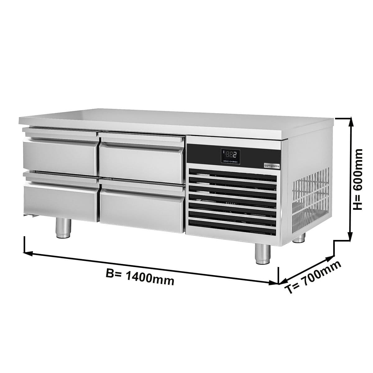 Chladicí jednotka Premium - 1400mm - 135L - 4 šuplíky