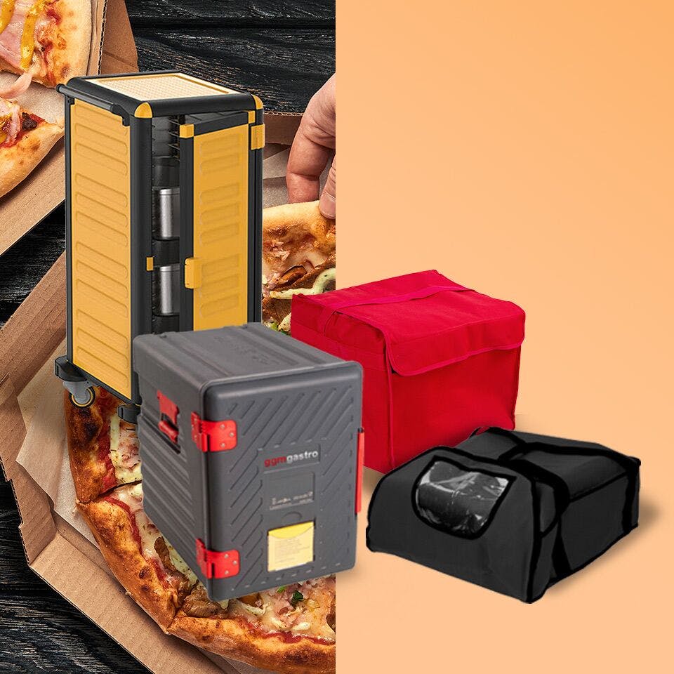 (5 Kusů) Taška na pizzu / Izolační taška - červená