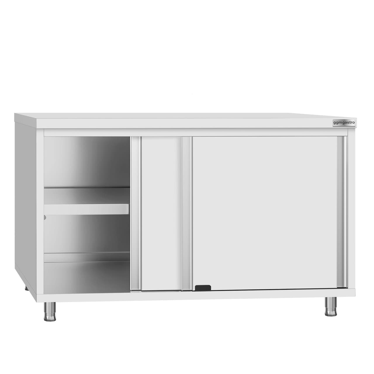 Stainless steel work cabinet ECO - 1200x700mm - with sliding door