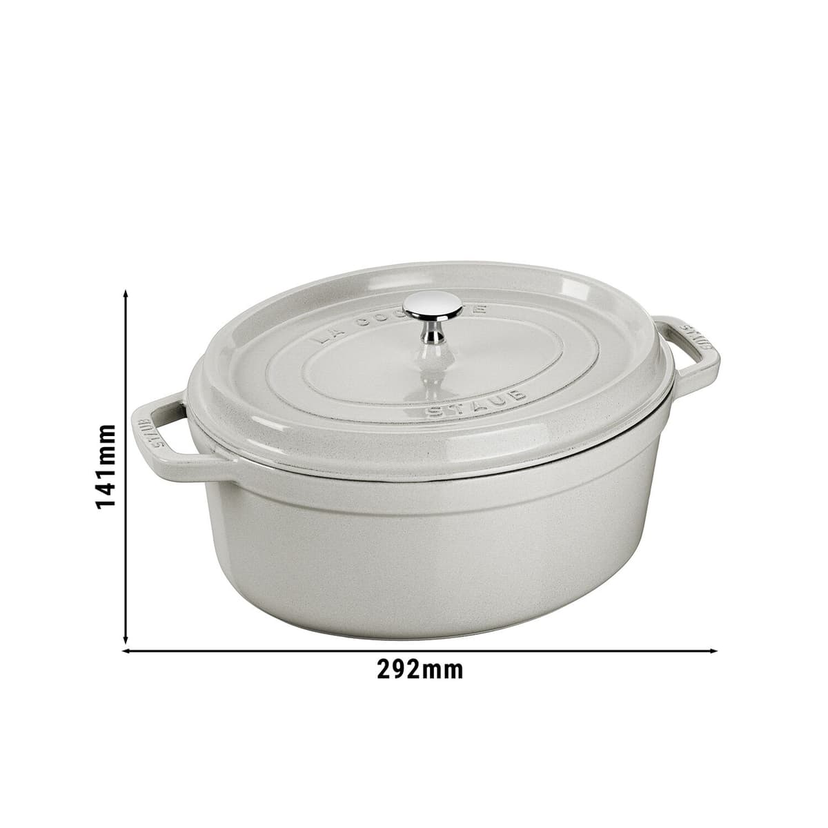 STAUB | LA COCOTTE - kokotka - oválná - 230 mm - litina - bílý lanýž