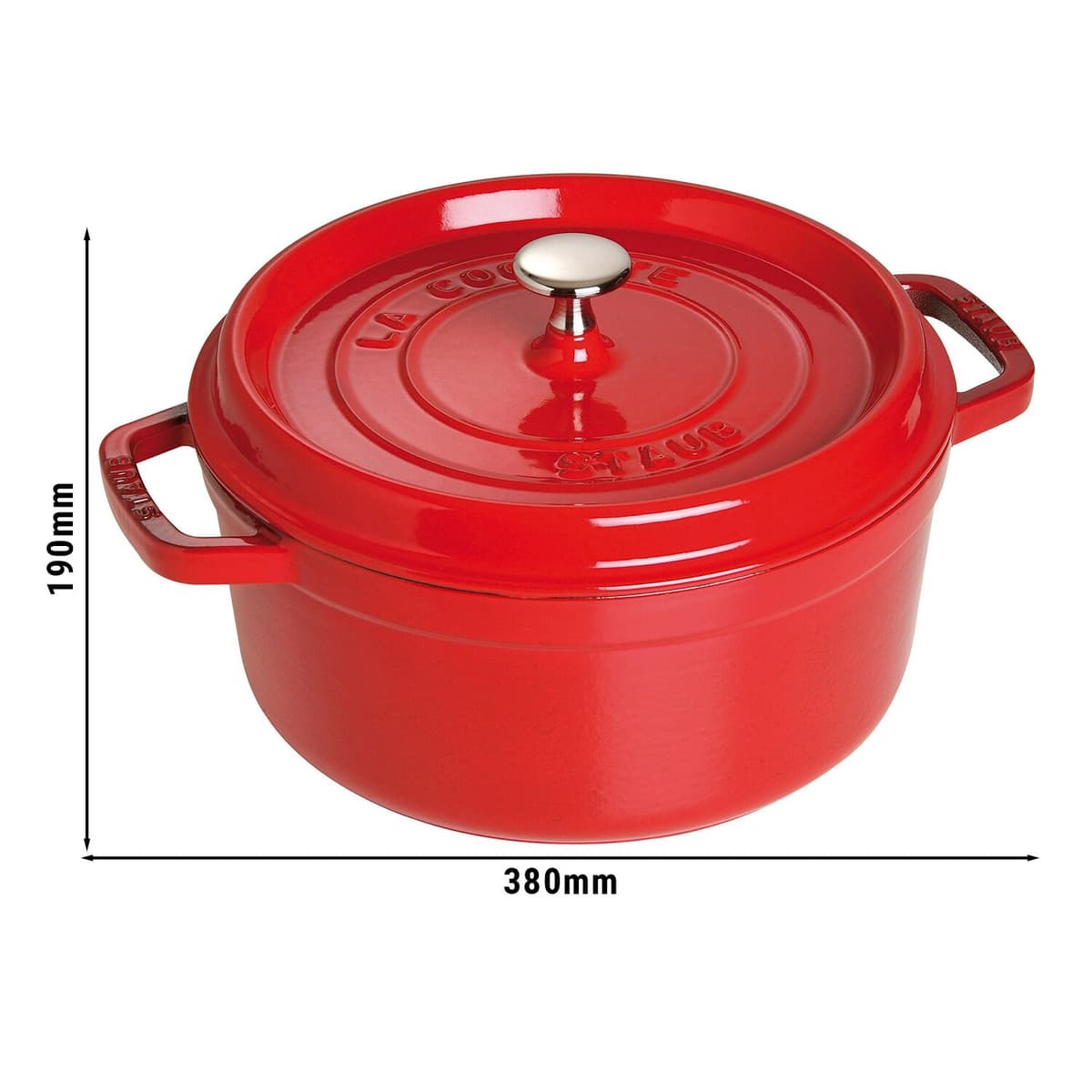 STAUB | LA COCOTTE - kokotka - Ø 300 mm - litina - třešňově červená