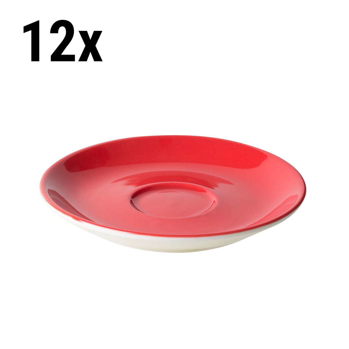 (12 pieces) BART COLOUR CAFE - Cappuccino cup - Ø 15,5 cm - Red