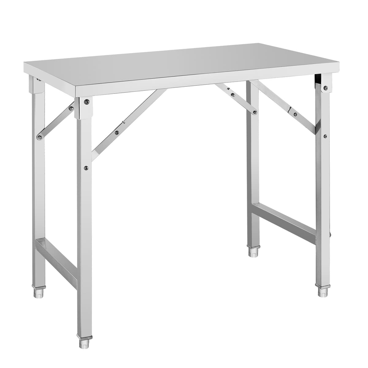 Stainless steel work table - foldable - 1000x600mm